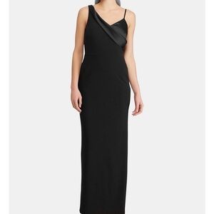 Lauren Ralph Lauren One Shoulder Black Dress